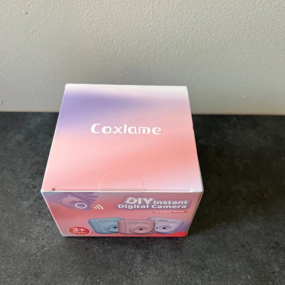 Kids Instant Print Camera – Coxlame Pink Digital Camera, New, 64GB SD, Stickers,